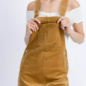 Love Tree Corduroy Overall Mini Dress